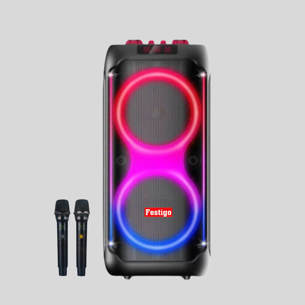 Loa tiệc tùng Festigo 8212 kèm 2 micro kim loại