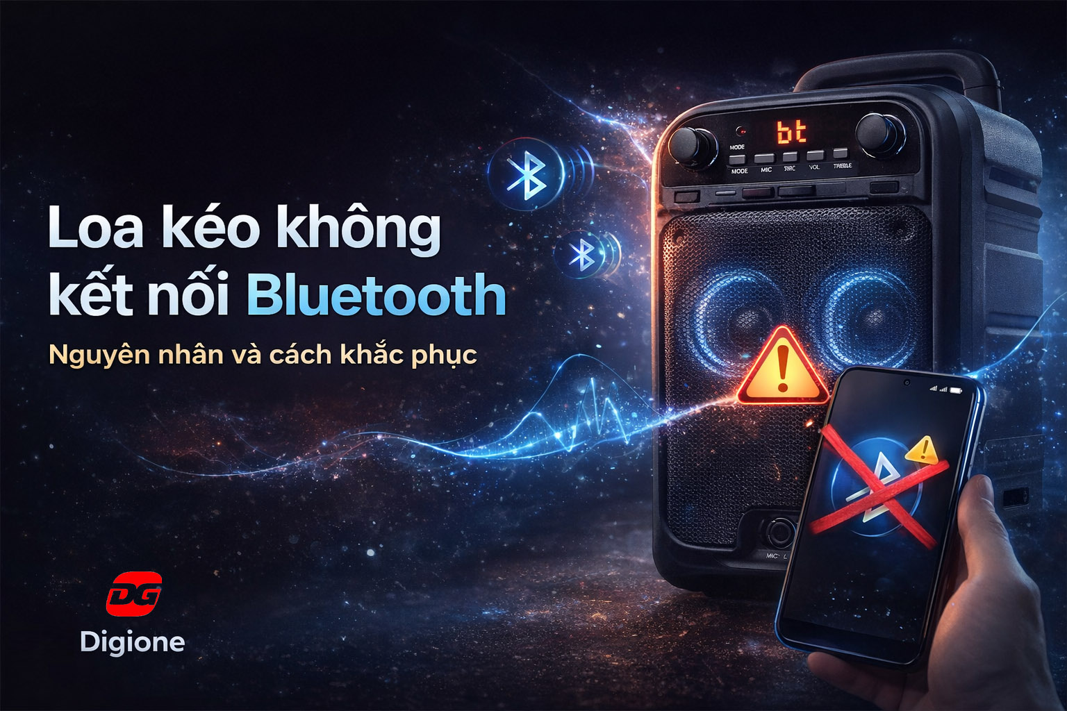 loa keo khong ket noi bluetooth