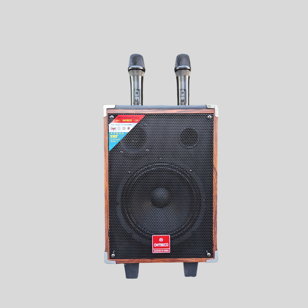 Loa xách tay karaoke Ontekco TK-V2 kèm 2 micro